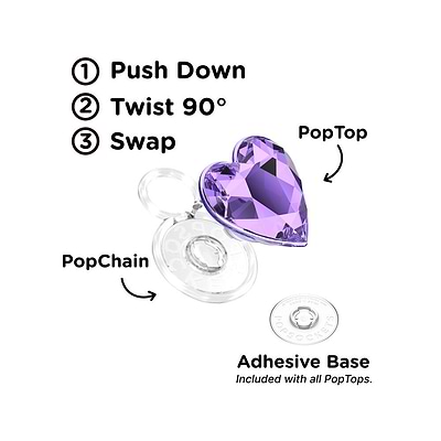 Secondary image for hover Crystal Heart Lavender&mdash;  PopTop